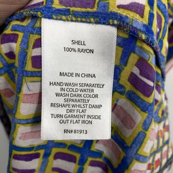 Plenty Tracy Reece Sleeveless Dress size 4 Colorful Hand Batik Pattern Pockets - Picture 9 of 11